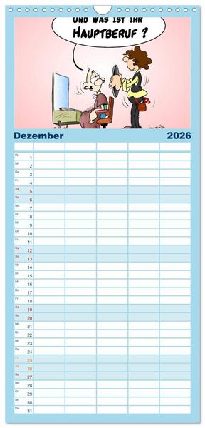 Produktbild: Familienplaner 2026 - Trumix Cartoons - Dumm gelaufen mit 5 Spalten (Wandkalender, 21 x 45 cm) CALVENDO