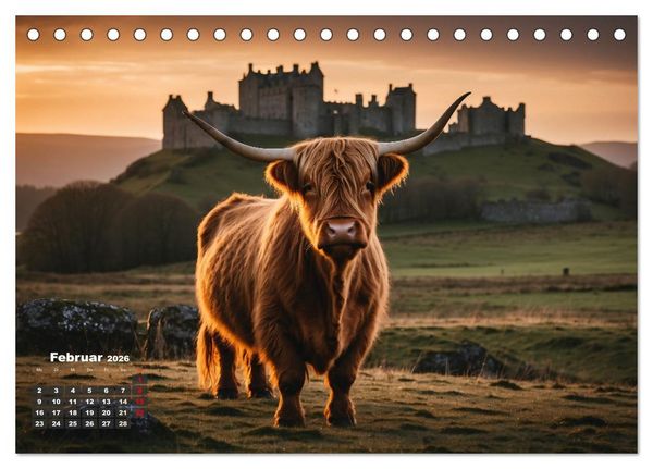 Produktbild: Highland K&uuml;he (Tischkalender 2026 DIN A5 quer), CALVENDO Monatskalender