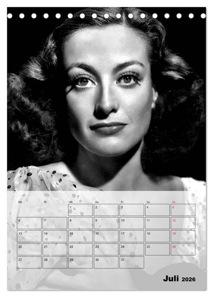 Produktbild: Filmstars der goldenen Leinwandjahre (Tischkalender 2026 DIN A5 hoch), CALVENDO Monatskalender
