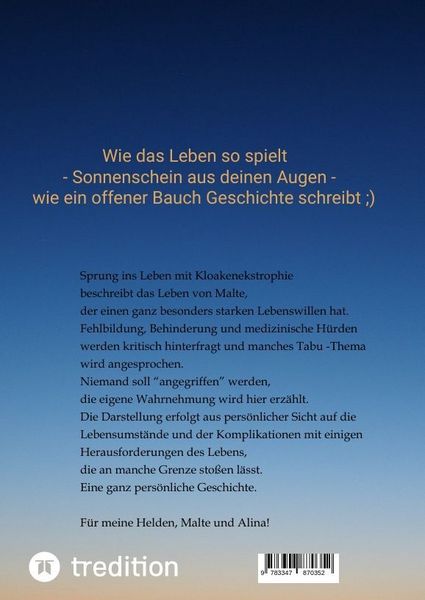 Produktbild: Sprung ins Leben mit Kloakenekstrophie