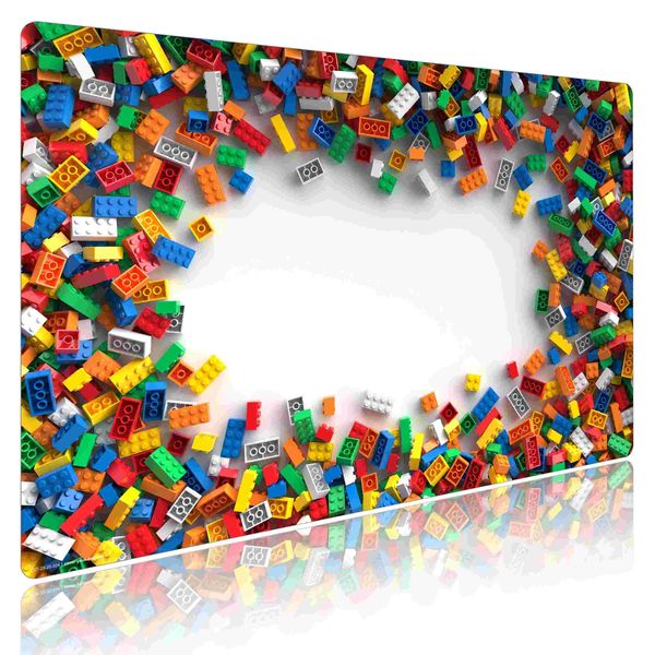 Produktbild: Cover-your-desk Schreibtischunterlage f&uuml;r Kinder und Erwachsene Klemmbausteine, aus hochwertigem Vinyl , 60 x 40 cm