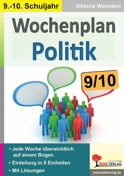 Produktbild: Wochenplan Politik / Klasse 9-10
