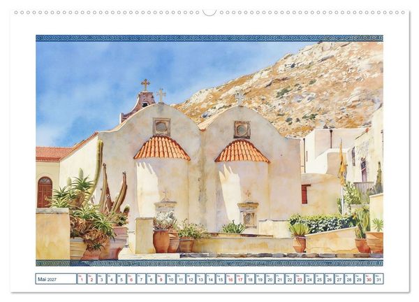 Produktbild: Kretas sch&ouml;nste Kl&ouml;ster (Wandkalender 2027 DIN A2 quer), CALVENDO Monatskalender