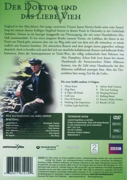 Produktbild: Der Doktor und das liebe Vieh - Staffel 1 [4 DVDs] (Jumbo Amaray)