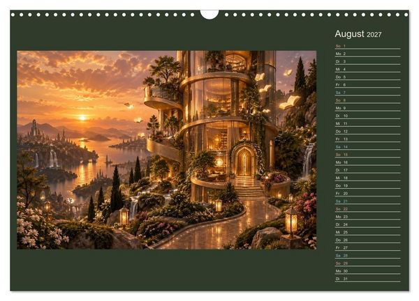 Produktbild: M&auml;rchenh&auml;user von morgen (Wandkalender 2027 DIN A3 quer), CALVENDO Monatskalender