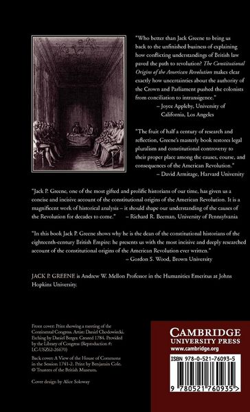 Produktbild: The Constitutional Origins of the American Revolution