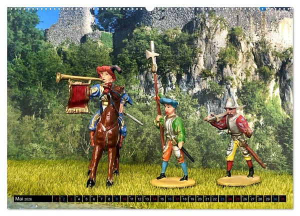 Produktbild: Landsknechte und Ritter im Modell (Wandkalender 2026 DIN A2 quer), CALVENDO Monatskalender