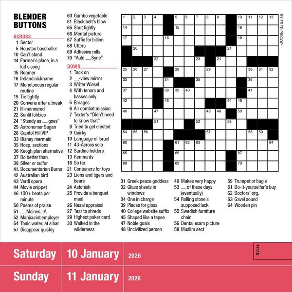 Produktbild: Mensa(r) 10-Minute Crossword Puzzles Page-A-Day(r) Calendar 2026