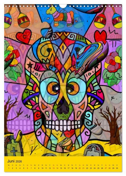 Produktbild: Nico Bielows Dia los Muertos (Wandkalender 2026 DIN A3 hoch), CALVENDO Monatskalender