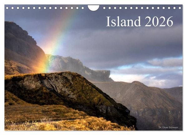 Island 2026 (Wandkalender 2026 DIN A4 quer), CALVENDO Monatskalender