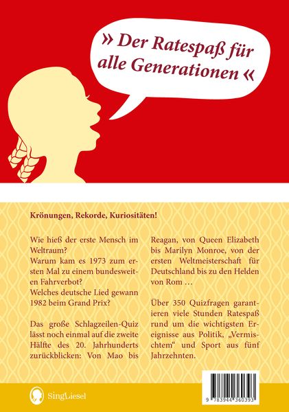 Produktbild: Das gro&szlig;e Schlagzeilen-Quiz. R&auml;tselfragen zu den Top-Ereignissen von 1950 bis 1999