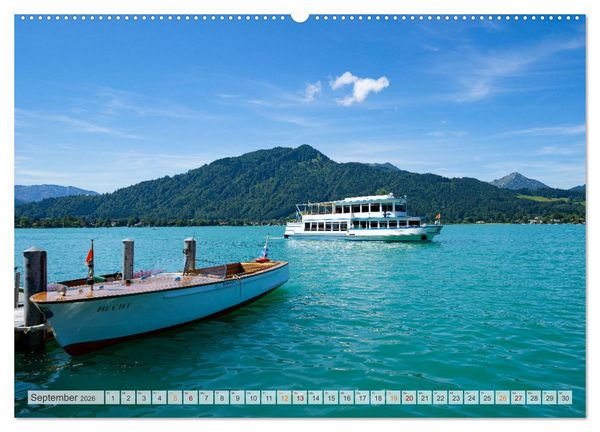 Produktbild: Der Tegernsee - Urlaubsparadies Bayerische Voralpen (Wandkalender 2026 DIN A2 quer), CALVENDO Monatskalender