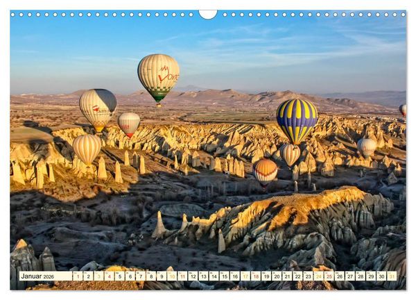 Produktbild: Mit dem Ballon &uuml;ber Kappadokien (Wandkalender 2026 DIN A3 quer), CALVENDO Monatskalender