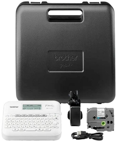 Produktbild: Brother PTD410VPRG1 Beschriftungsger&auml;t Geeignet f&uuml;r Schriftband: TZe 3.5 mm, 6 mm, 9 mm, 12 mm, 18 mm