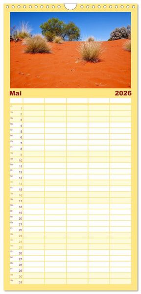 Produktbild: Familienplaner 2026 - Unterwegs in Australiens Nationalparks mit 5 Spalten (Wandkalender, 21 x 45 cm) CALVENDO
