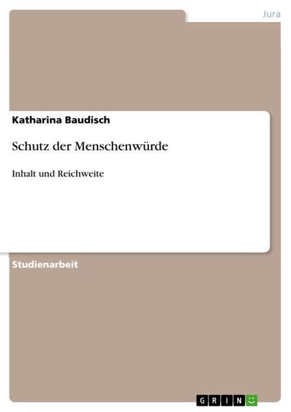Produktbild: Schutz der Menschenw&uuml;rde