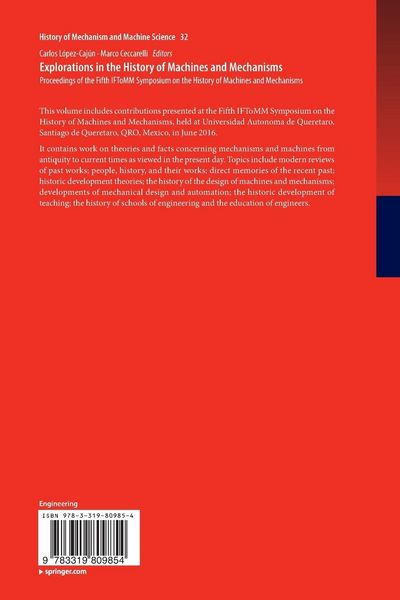 Produktbild: Explorations in the History of Machines and Mechanisms