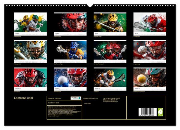 Produktbild: Lacrosse cool (hochwertiger Premium Wandkalender 2026 DIN A2 quer), Kunstdruck in Hochglanz
