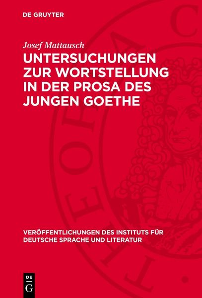 Produktbild: Untersuchungen zur Wortstellung in der Prosa des Jungen Goethe