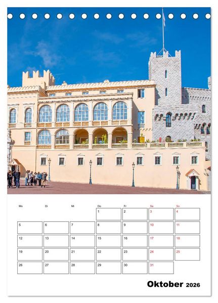 Produktbild: Monaco - F&uuml;rstentum an der C&ocirc;te d'Azur (Tischkalender 2026 DIN A5 hoch), CALVENDO Monatskalender