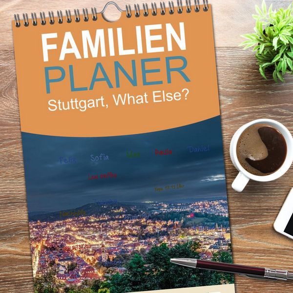 Produktbild: Familienplaner 2026 - Stuttgart, What Else? mit 5 Spalten (Wandkalender, 21 x 45 cm) CALVENDO