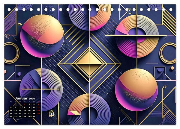 Produktbild: Objektharmonien (Tischkalender 2026 DIN A5 quer), CALVENDO Monatskalender