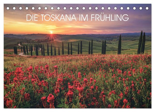 Produktbild: DIE TOSKANA IM FR&Uuml;HLING (Tischkalender 2026 DIN A5 quer), CALVENDO Monatskalender