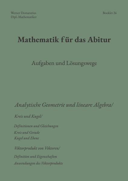 Produktbild: Mathematik f&uuml;r das Abitur