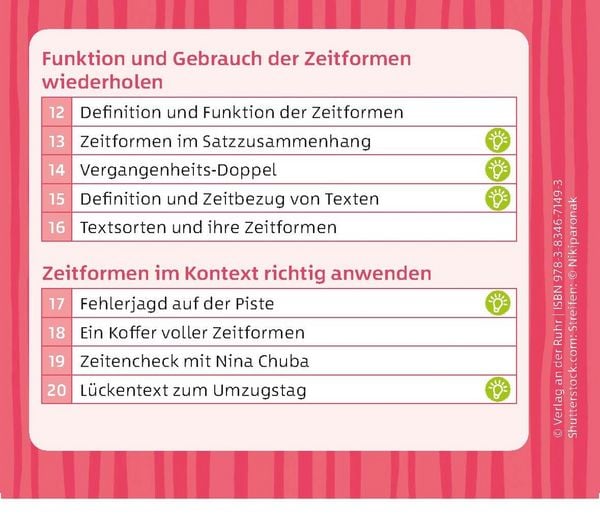 Produktbild: Verbkonjugation & Zeitformen