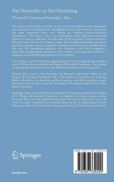 Produktbild: Net Neutrality or Net Neutering: Should Broadband Internet Services Be Regulated