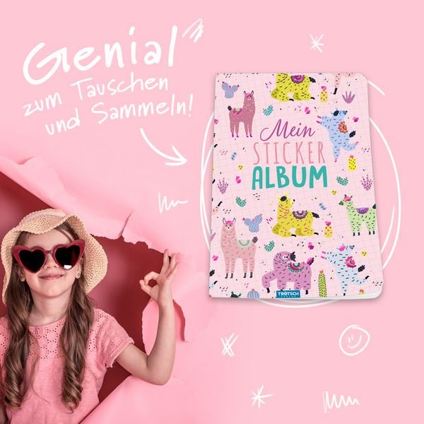 Produktbild: Tr&ouml;tsch Mein Stickeralbum Lama Stickerbuch