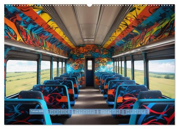 Produktbild: Graffiti Train (hochwertiger Premium Wandkalender 2026 DIN A2 quer), Kunstdruck in Hochglanz