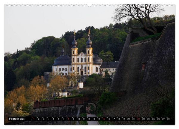 Produktbild: W&uuml;rzburg am Abend (hochwertiger Premium Wandkalender 2026 DIN A2 quer), Kunstdruck in Hochglanz