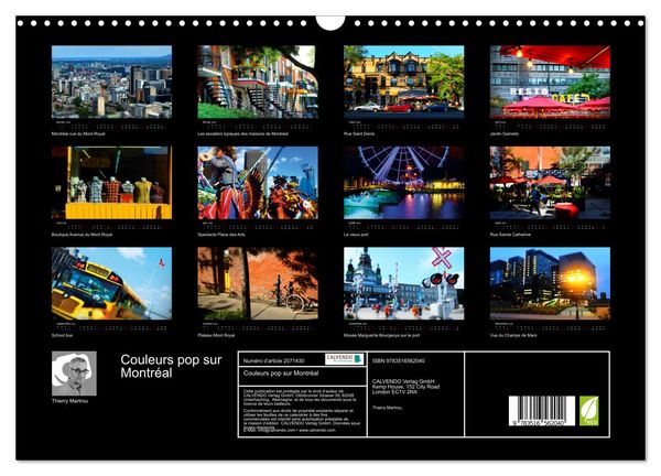 Produktbild: Couleurs pop sur Montr&eacute;al (Calendrier mural 2026 DIN A3 vertical), CALVENDO calendrier mensuel