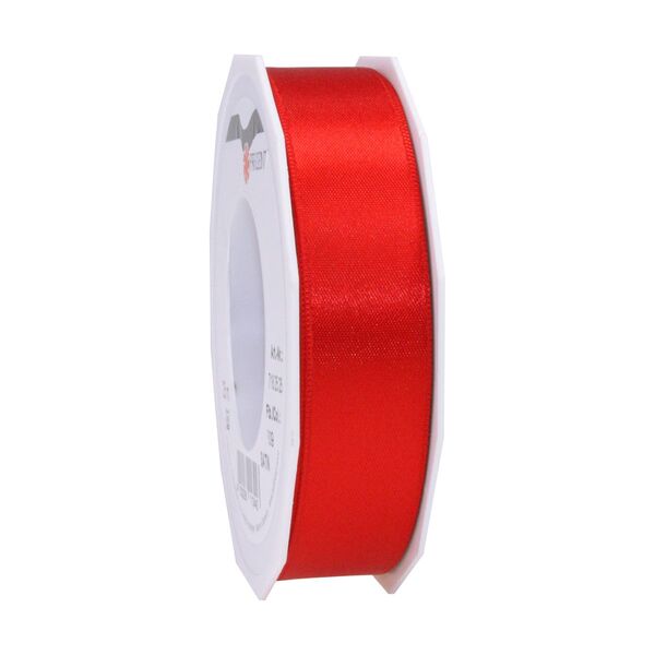 Produktbild: PR&Auml;SENT Doppelsatinband rot 25mmx25m