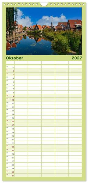 Produktbild: Familienplaner 2027 - Streifzug durch Nordholland mit 5 Spalten (Wandkalender, 21 x 45 cm) CALVENDO