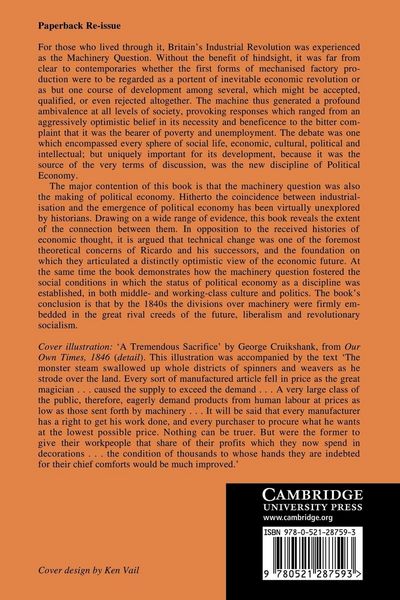 Produktbild: The Machinery Question and the Making of Political Economy 1815 1848