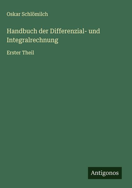 Produktbild: Handbuch der Differenzial- und Integralrechnung