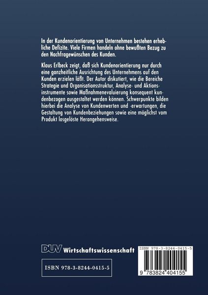 Produktbild: Kundenorientierte Unternehmensf&uuml;hrung