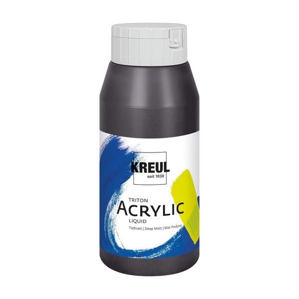 Produktbild: KREUL Acrylfarbe Triton Liquid tief matt paynesgrau 750ml Flasche