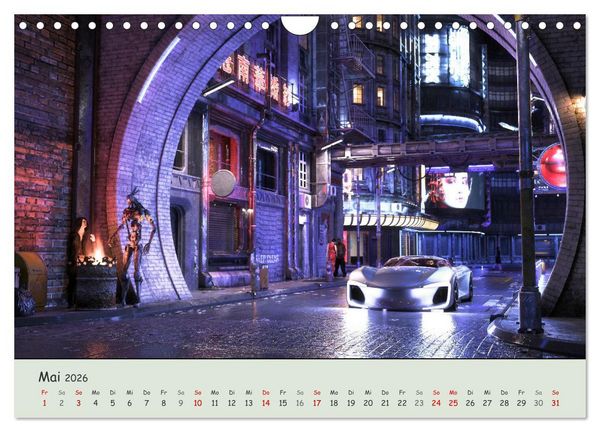 Produktbild: Science Fiction Cyberpunk (Wandkalender 2026 DIN A4 quer), CALVENDO Monatskalender
