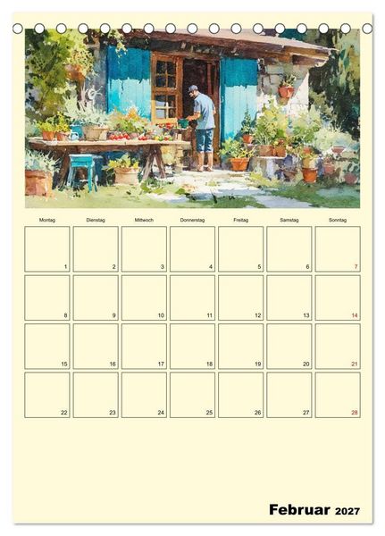 Produktbild: M&auml;nner im Garten. Entspannte Augenblicke im Gr&uuml;nen (Tischkalender 2027 DIN A5 hoch), CALVENDO Monatskalender
