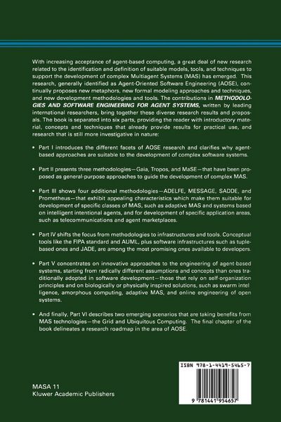 Produktbild: Methodologies and Software Engineering for Agent Systems