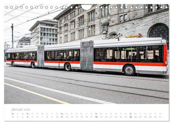 Produktbild: Bus, Bahn und Co. - Faszinierende Fahrzeuge (Wandkalender 2026 DIN A4 quer), CALVENDO Monatskalender