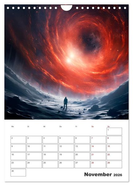 Produktbild: FERNE WELTEN Cooler Terminplaner (Wandkalender 2026 DIN A4 hoch), CALVENDO Monatskalender