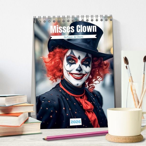 Produktbild: Misses Clown (Tischkalender 2026 DIN A5 hoch), CALVENDO Monatskalender