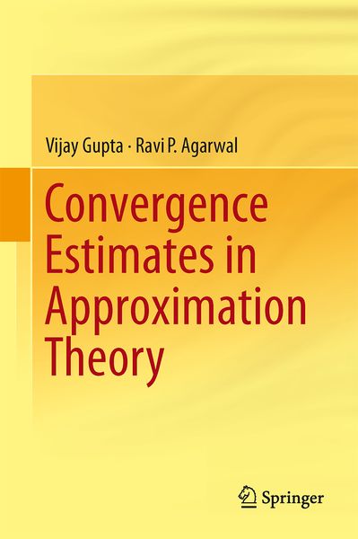 Produktbild: Convergence Estimates in Approximation Theory