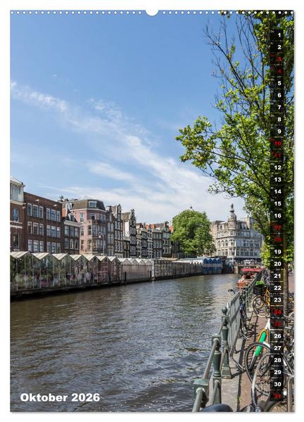 Produktbild: AMSTERDAM Charmantes Stadtherz (hochwertiger Premium Wandkalender 2026 DIN A2 hoch), Kunstdruck in Hochglanz