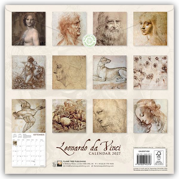 Produktbild: Leonardo da Vinci 2027 &ndash; Original Flame Tree Publishing-Kalender [Kalender]