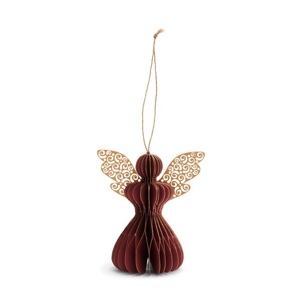 Produktbild: Engel Wabendekor 12 cm "bordeaux"